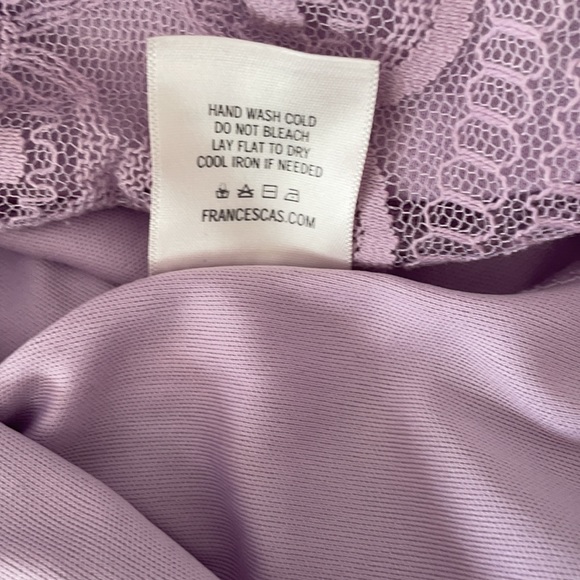 Francesca’s Blue Rain Lilac Lace Shift Dress - Picture 7 of 7